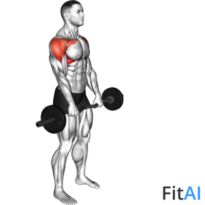 EZ-Bar Standing Front Raise