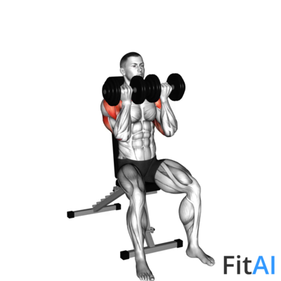 Dumbbell Seated Close-Grip Press