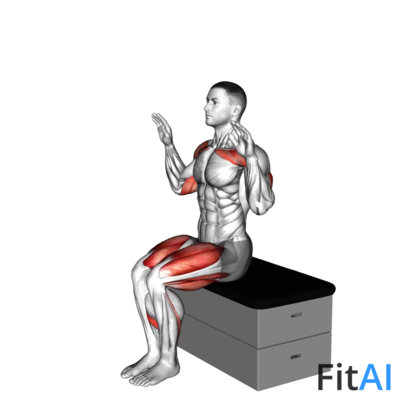 Sitting Incline Press StepOut on a padded stool