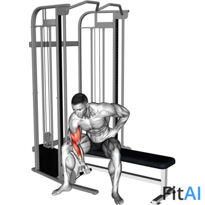 Cable Seated One Arm Concentration Curl