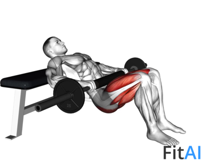 Barbell one leg hip thrust