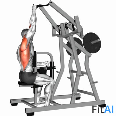 Lever One Arm Lateral Wide Pulldown (Plate)