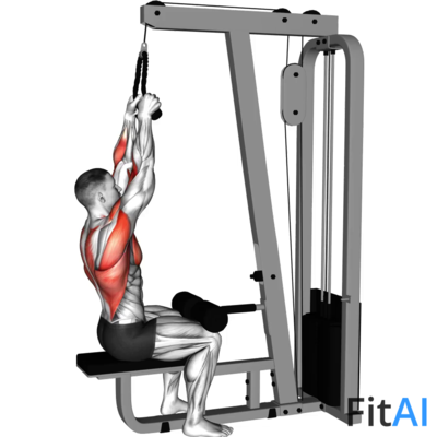 Cable Lateral Pulldown (Rope)