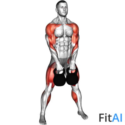 Kettlebell Double Alternating Hang Clean