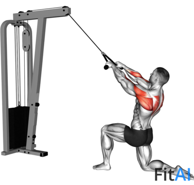 Cable Kneeling Rear Delt Row (Rope)