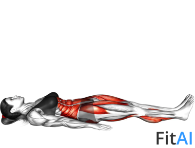 Leg Over Head Calve Stretch