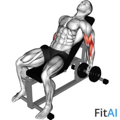Dumbbell Incline Straight Curl