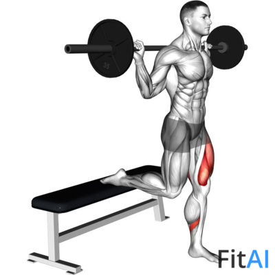 Barbell One Leg Split Squat