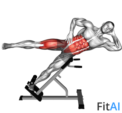 45 Degrees Bicycle Twisting Crunch