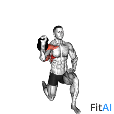 Kettlebell Half Kneeling Shoulder Press