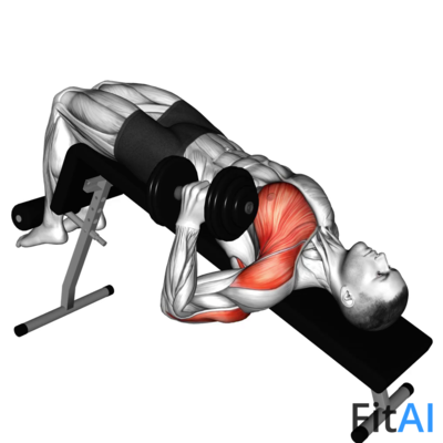 Dumbbell Decline One Arm Hammer Press