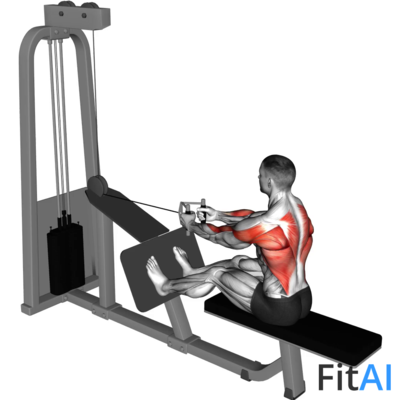 Cable Seated Row (V-bar)
