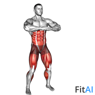 Obliques Twist High Knee and Kick