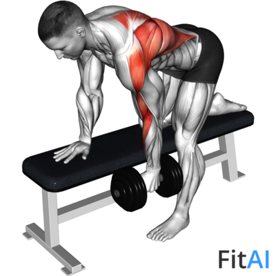 Dumbbell Bent-Over Row on Bench
