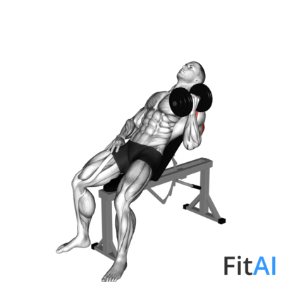 Dumbbell Incline One Arm Hammer Press