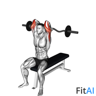 EZ-Barbell Seated Triceps Extension