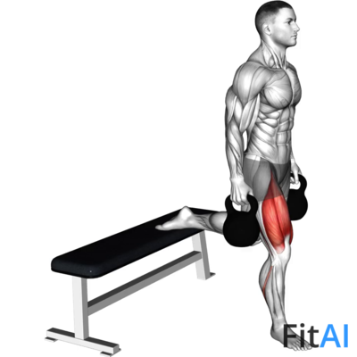 Kettlebell One Leg Split Squat