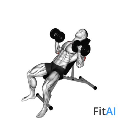 Dumbbell Incline Palm-in Press