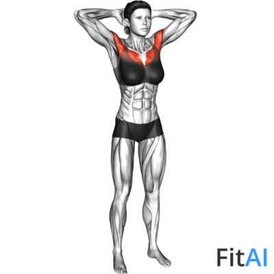 Hands Behind Head Chest Squeeze