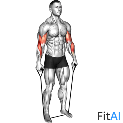 Band Standing Reverse Curl