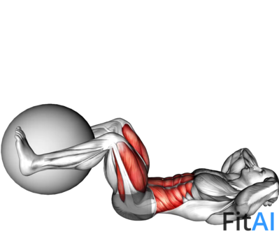 Leg Extension Crunch (Stability Ball)