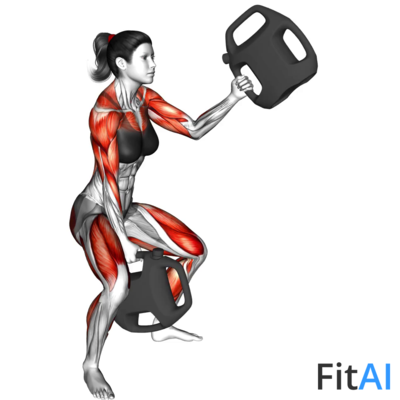 Bottle Weighted Squatting Alternate Waves