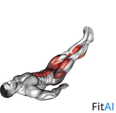 Lying Abduction Leg Raise on floor