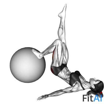 One Leg Extension (on stability ball)