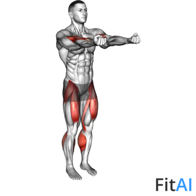 Biceps Curl Front Step