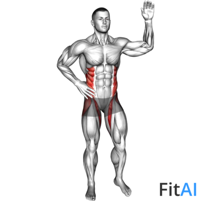 Standing Side Crunch Elbow to Knee