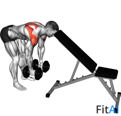 Dumbbell Rear Lateral Raise (support head)