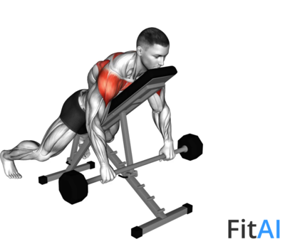 Barbell Incline Lying Rear Delt Raise