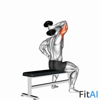 Dumbbell One Arm Triceps Extension (on bench)