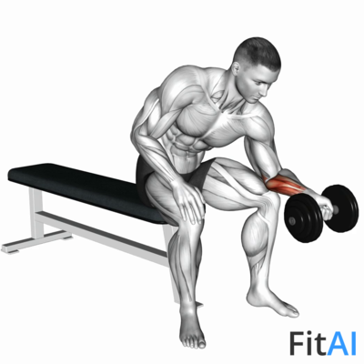 Dumbbell One arm Wrist Curl