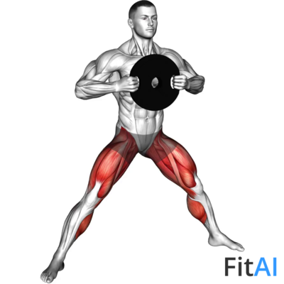 Weighted Plate Cossack Squat