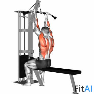 Cable Reverse-grip Straight Back Seated High Row