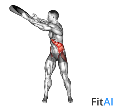 Weighted Bag Standing Swing Twist