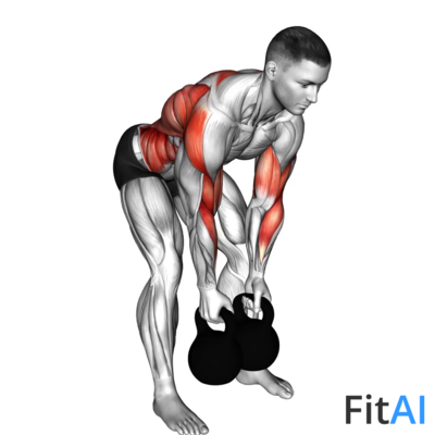 Kettlebell Bent-Over Alternate Twist Row