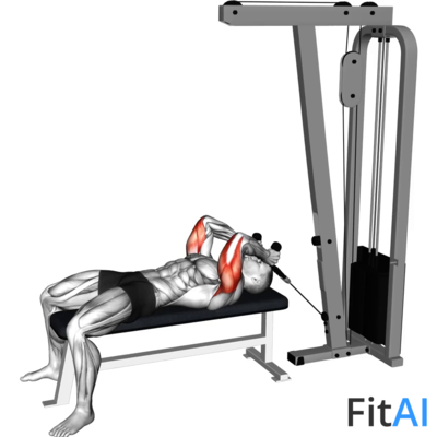 Cable Lying Triceps Extension (Rope)