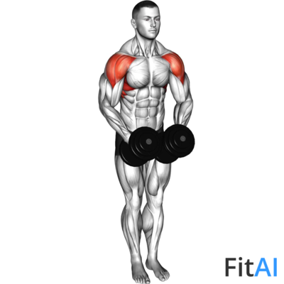 Dumbbell Standing Bent Arm Lateral raise