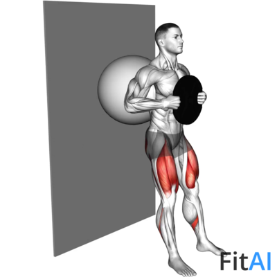 Weighted Stability ball Wall Squat