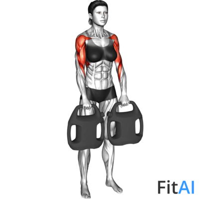 Bottle Weighted Upright Row