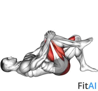 One Leg Glute Bridge with Knee to Chest
