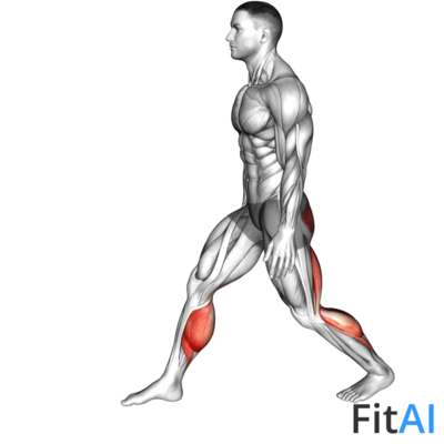 Crouching Heel Back Calf Stretch
