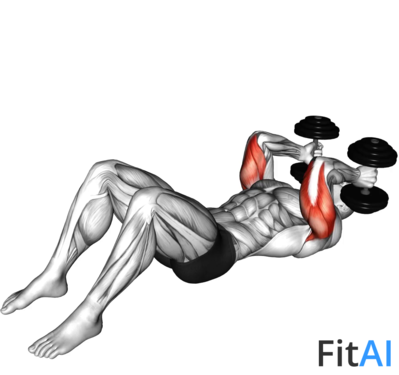 Dumbbell Skull Crusher on Floor