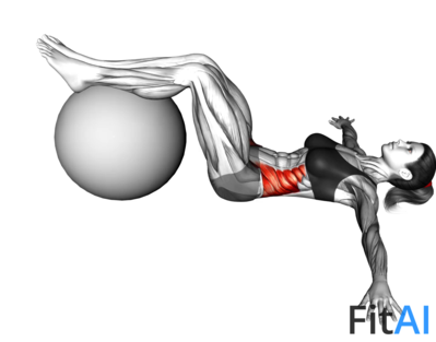 Bent knee Lying Twist (On Stability Ball)