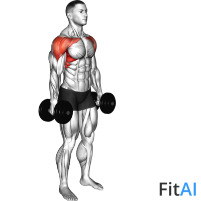 Dumbbell Standing Alternate Vertical Front Raises