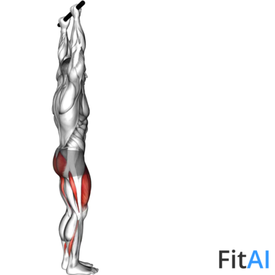 Forward Pulse Lunge with Hands Overhead