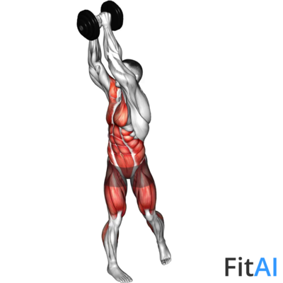 Dumbbell Wood Chop Squat