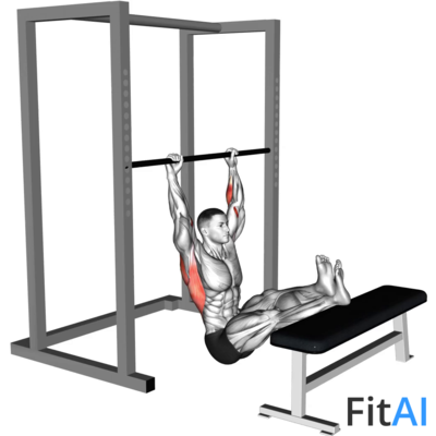 Seated Pull-up (legs elevated)
